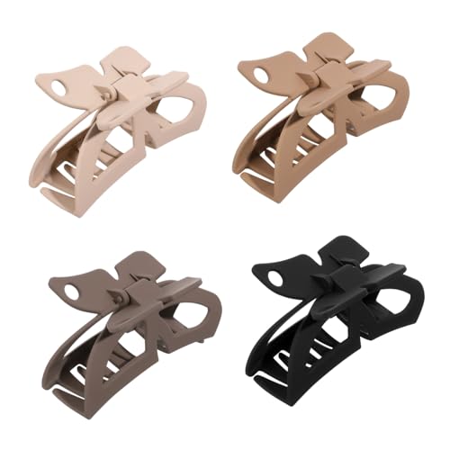 WEKADRIN 4 Stück Teiliges Haarklammern Kleine Bowknot Haarclips mit Festem Griff für Frauen und Mädchen Vielseitige Haarspangen für Lockiges Glattes und Dickes Haar für Alltag Sport und von WEKADRIN
