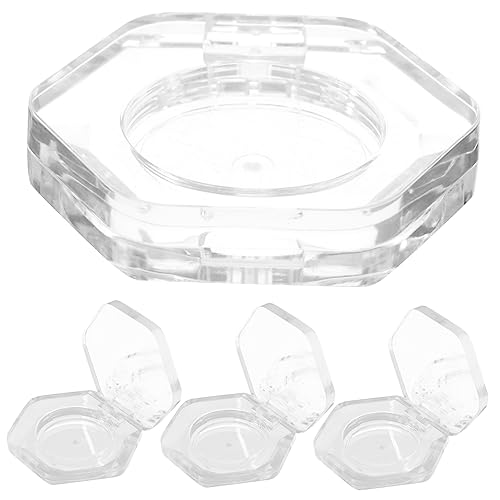 WEKADRIN 4 Stück Transparente Lidschatten Einsatzbehälter Nachfüllbare Kosmetikdosen aus Langlebigem Material Kompakt und Leicht als Reise Lidschatten Palette für Frauen und Mädchen von WEKADRIN