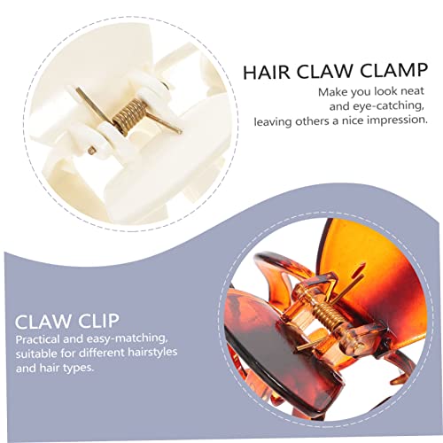 WEKADRIN 4 Stück Vintage Haarspangen Kunststoff Haarklammern für Dickes und Dünnes Haar Elegante Große Haarklaue Clips in Schwarz Transparent Bernstein Rutschfest für Damen und Mädchen von WEKADRIN