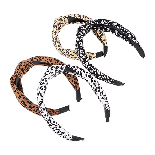WEKADRIN 4stücke Weiches Stirnband Mit Leopardenmuster Haarband Aus Tuch Für Frauen Und Mädchen Breites Kopfschmuckzubehör Für Viele Anlässe WEKADRIN 4stücke Weiches Stirnband Mit Leopardenmuster Haarband Aus Tuch Für Frauen Und Mädchen Breites Kopfschmuckzubehör Für Viele Anlässe von WEKADRIN