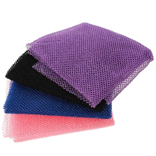 WEKADRIN 4stücke Afrikanisches Körperschrubber Netz Für Peeling Badenetz Zum Duschen Duschwaschlappen Mit Langer Hautbürste Für Rückenschrubber Peeling-körper Handtuch von WEKADRIN