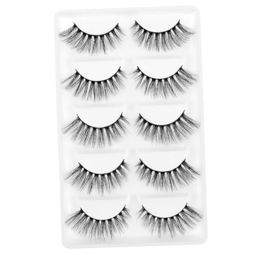WEKADRIN 5 Paar Dicke Künstliche Wimpern Lange Voluminöse Falsche Wimpern für Damen und Mädchen Leicht Weich Handgemacht für Charmantes Augen Make Up von WEKADRIN