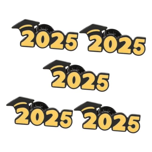 WEKADRIN 5 Stück Abschlussbrosche Graduierung Anstecknadel Dekorative Broschennadel Abschlusskappenabzeichen Graduierungsbrosche Abschlussfeier Abschlussnadeln Zinklegierung von WEKADRIN