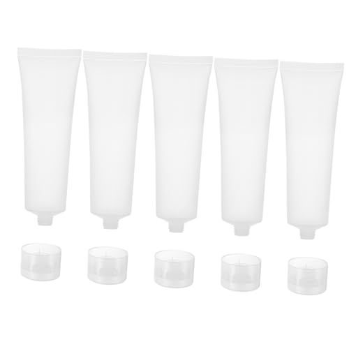 WEKADRIN 5 Stück Nachfüllbare Reiseflaschen aus PVC und PP Transparent und für Shampoo Gesichtsreiniger Toner Handcreme und Bodylotion Kompakt für Sport und Outdoor Geeignet von WEKADRIN