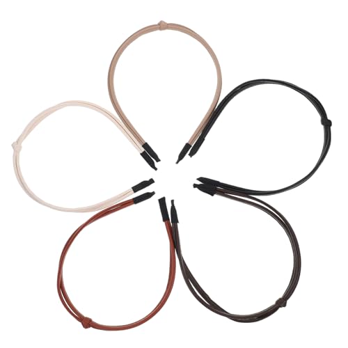 WEKADRIN 5 Stück Teiliges Dünne Geknotete Leder stirnbänder für Damen Leichtes Modisches Haarband in Schwarz Karamell und Khaki für Alltag und Festliche Looks WEKADRIN 5 Stück Teiliges Dünne Geknotete Leder stirnbänder für Damen Leichtes Modisches Haarband in Schwarz Karamell und Khaki für Alltag und Festliche Looks von WEKADRIN