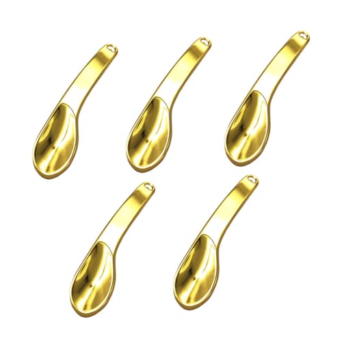 WEKADRIN 5 Stück Teiliges Kosmetik Löffel aus Zinklegierung Multifunktional als Augencremelöffel Gesichtscremelöffel und Gesichtsmaskenlöffel Leicht Langlebig und Hautfreundlich für von WEKADRIN