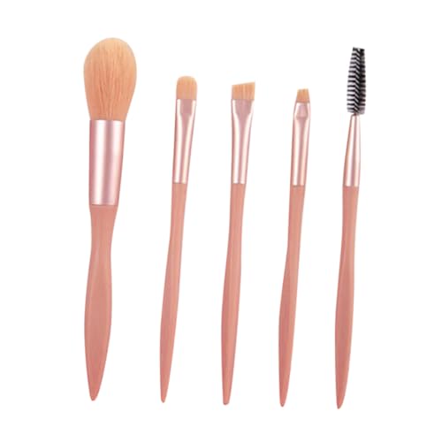WEKADRIN 5 Stück Teiliges Make Up Pinsel Set Kosmetik Bürsten Set mit Dreieckigem Faserhaar Langlebig und Vielseitig für Puder Foundation Lidschatten Geeignet für Anfänger und Profi Make von WEKADRIN