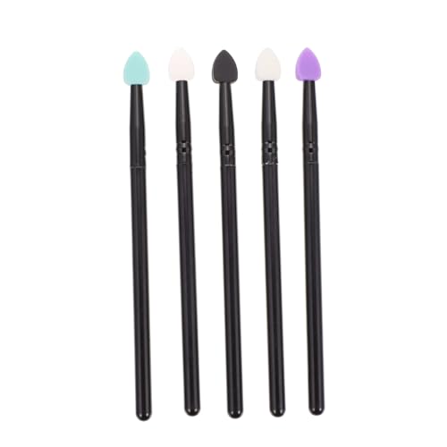WEKADRIN 5 Stück Teiliges Silikon Lidschatten Pinsel mit Langem Griff Waschbar und Wiederverwendbar Geeignet für Hauttypen Praktisches Make up Werkzeug für Präzises Augen make up und von WEKADRIN