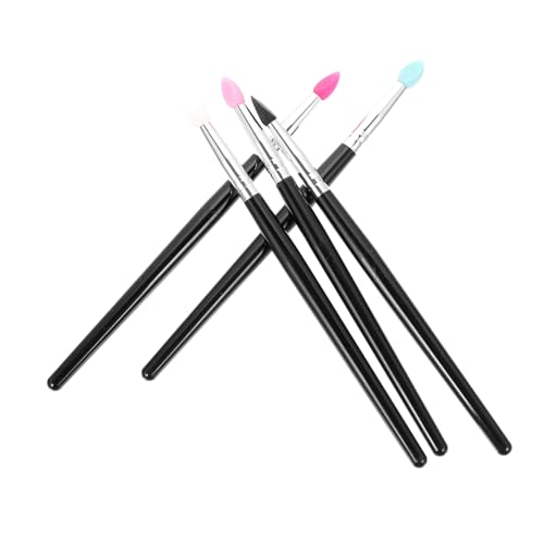 WEKADRIN 5 Stück Teiliges Silikon makeup pinsel Lip Balm Eyeshadow applikatoren Wiederverwendbar Leicht zu Reinigen Vielseitig für Lippenpflege und Glitzer lidschatten für Profis und von WEKADRIN