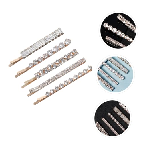 WEKADRIN 5 Stück Teiliges Strass Haarspangen Damen Geometrische Haarnadeln Glänzend Eleganter Haarschmuck für Alltag Hochzeit Festliche Anlässe von WEKADRIN
