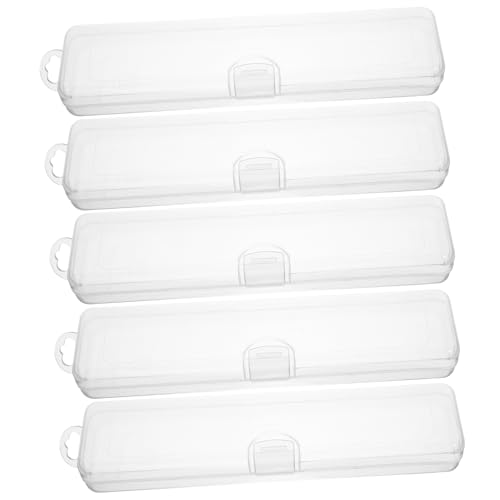 WEKADRIN 5 Stück Teiliges Transparentes Make Up Pinsel Aufbewahrungsbox aus Robustem PP Kompakte Reisezahnbürstenhülle mit Großem Fassungsvermögen Praktischer Organizer für Kosmetik und WEKADRIN 5 Stück Teiliges Transparentes Make Up Pinsel Aufbewahrungsbox aus Robustem PP Kompakte Reisezahnbürstenhülle mit Großem Fassungsvermögen Praktischer Organizer für Kosmetik und von WEKADRIN