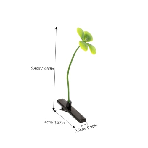 WEKADRIN 50 Stück Kleeblatt Haarklammern Kunststoff Kleine Pflanzendeko Süße Haarspangen für Frauen Mädchen Party Hochzeitsaccessoires Versatile Haarschmuck von WEKADRIN