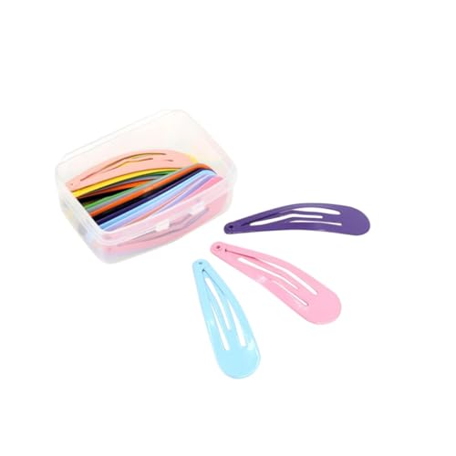WEKADRIN 50 Stück Teiliges Buntes Haarklammern Mädchen Farbenfrohe Metall snap haarspangen Einfache Vielseitig Einsetzbar für Alltag Schule Party Bunte Farbauswahl Zufällige Farbe von WEKADRIN