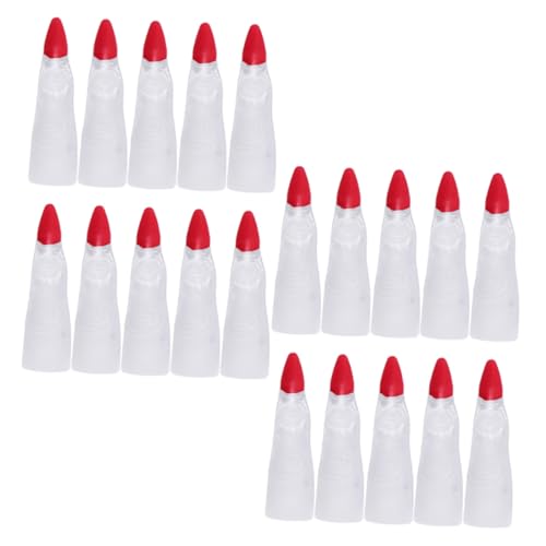 WEKADRIN 50 Stück Teiliges Halloween Fake Nail Finger Cover Weiße Leuchtende Nagelabdeckungen für Horror Kostüme Bequeme Anpassbare Fingernägel für Gruselpartys und DIY Verkleidungen von WEKADRIN