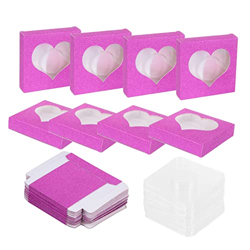 WEKADRIN 50stücke Glitter Eyelash Box Falsche Wimpern Organizer Mit Transparenter Fensterdesign Für Kosmetikaufbewahrung Und Schmuckdekoration von WEKADRIN