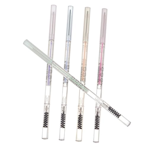 WEKADRIN 5stücke Teiliges Augenbrauenstifte Mit Pinsel Wasserfeste Schweißfeste Dual-ended Stifte Und Grautönen Für Präzises Microblading Und Natürliche Augenbrauenformen von WEKADRIN