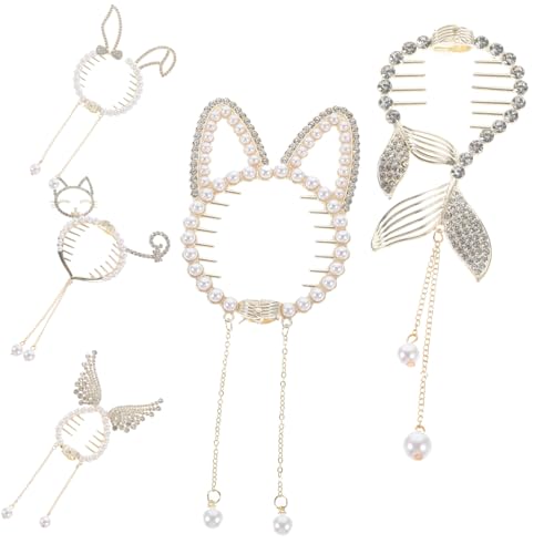 WEKADRIN 5stücke Haarspangen Mit Quaste Pferdeschwanzhalter Süße Haar-accessoires Für Frauen Und Mädchen Langlebig Und Vielseitig Kombinierbar von WEKADRIN