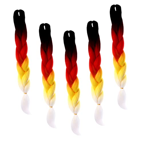 WEKADRIN 5stücke Farben Flechten Haar Synthetische Zöpfe Haar Extensions Für Damen Und Mädchen WEKADRIN 5stücke Farben Flechten Haar Synthetische Zöpfe Haar Extensions Für Damen Und Mädchen von WEKADRIN