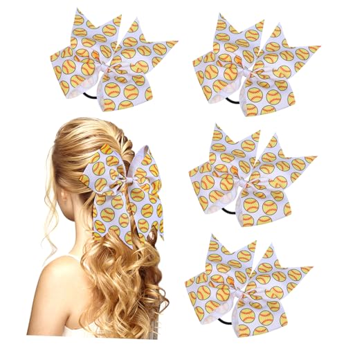 WEKADRIN 5stücke Softball-haarschleifen Sport-haarbänder Zum Basteln Haargummis Für Mädchen Haarstyling-gurte Sport-haar-accessoires Für Dickes Haar von WEKADRIN