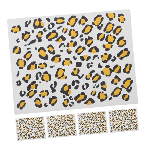 WEKADRIN 6 Blätter Teiliges Leopardenmuster Transferfolien für Temporäre Tattoos Realistische Wassertransfer aufkleber Langlebige Einfach Anzubringende Dekorfolie für Körperkunst und von WEKADRIN