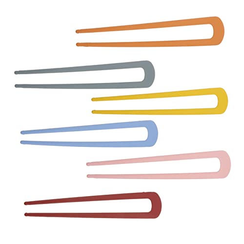 WEKADRIN 6 Stück U-Förmige Haarnadeln für Farbige Haarklammern aus Legierung Haarspangen für Hochzeiten und Partys Haarschmuck für Mädchen Praktische Haarstyling Accessoires von WEKADRIN