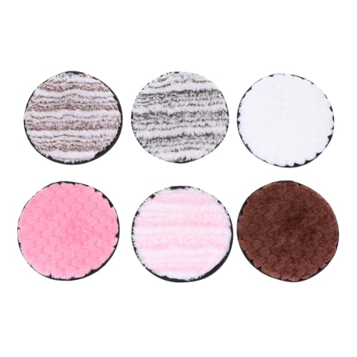 WEKADRIN Gesichtsreinigungspads 6er-pack Weiches Make-up-puff Flauschiges Material Wiederverwendbar Für Frauen Und Mädchen Zufällige Farben von WEKADRIN