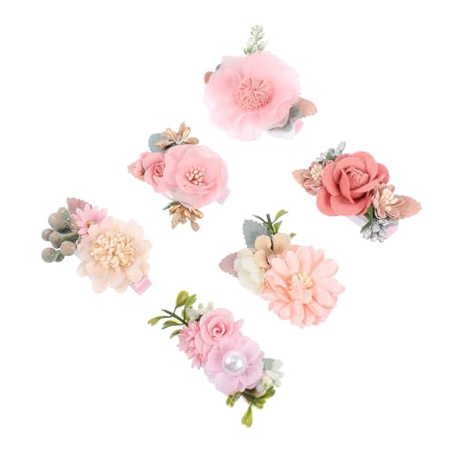 WEKADRIN 6 Stück Teiliges Blumen Haarklammern für Frauen Realistische Künstliche Blüten Farbenfrohe Haarspangen Eleganter Haarschmuck für Mädchen Vielseitig Kombinierbar Süßer Party look von WEKADRIN