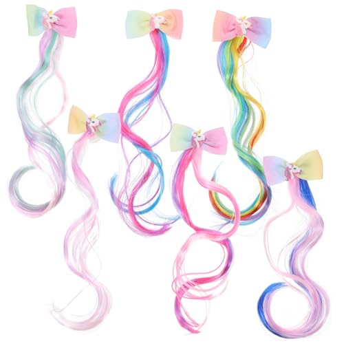 WEKADRIN 6 Stück Teiliges Bunte Haarverlängerungen mit Schleifen haarclip Geflochtene Haarsträhnen Hautfreundliche Haarklammern für Mädchen Schonend und Vielseitig für Alltag und Party WEKADRIN 6 Stück Teiliges Bunte Haarverlängerungen mit Schleifen haarclip Geflochtene Haarsträhnen Hautfreundliche Haarklammern für Mädchen Schonend und Vielseitig für Alltag und Party von WEKADRIN