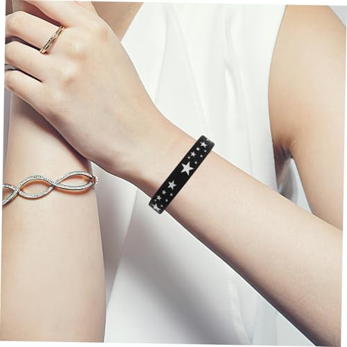 WEKADRIN 6 Stück Teiliges Elastische Silikonarmbänder mit Sternmotiv Dehnbares Komfortables DIY armband für Party Konzert und Alltag Vielseitig als Hand Haarband Geeignet in Weiß und WEKADRIN 6 Stück Teiliges Elastische Silikonarmbänder mit Sternmotiv Dehnbares Komfortables DIY armband für Party Konzert und Alltag Vielseitig als Hand Haarband Geeignet in Weiß und von WEKADRIN