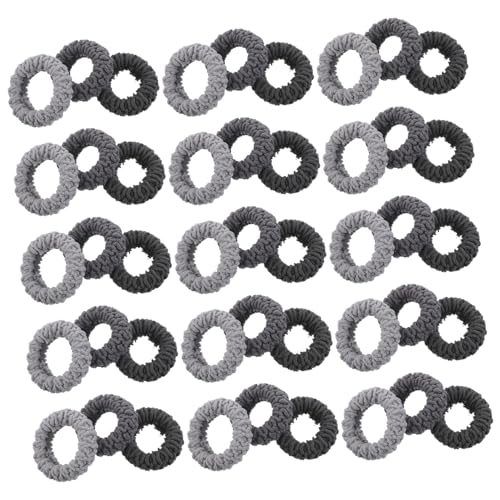 WEKADRIN 60 Stück Haargummis aus Gestricktem Elastischem Material Weiche Dehnbare Haargummis für Frauen Mädchen Teens und Schonend zu Haar Komfortabel Strapazierfähig Vielseitig Einsetzbar von WEKADRIN