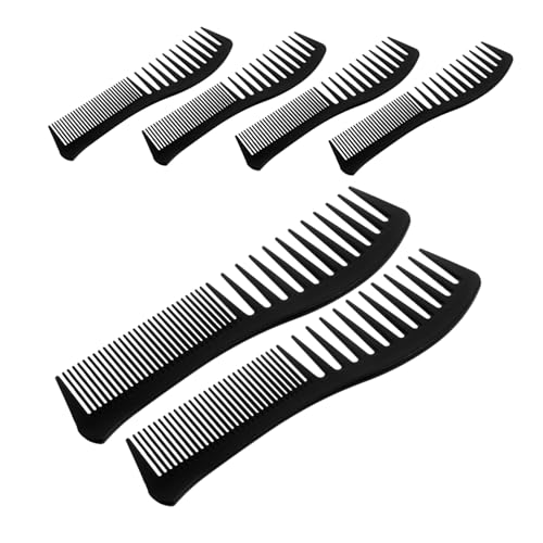 WEKADRIN 6stücke Friseurkamm Mit Breiten Zähnen Doppelseitig Hitzebeständig Für Haartrocknen Mit Fischförmigem Griff Kämme Für Frauen Und Männer Feine Zähne Für Styling von WEKADRIN