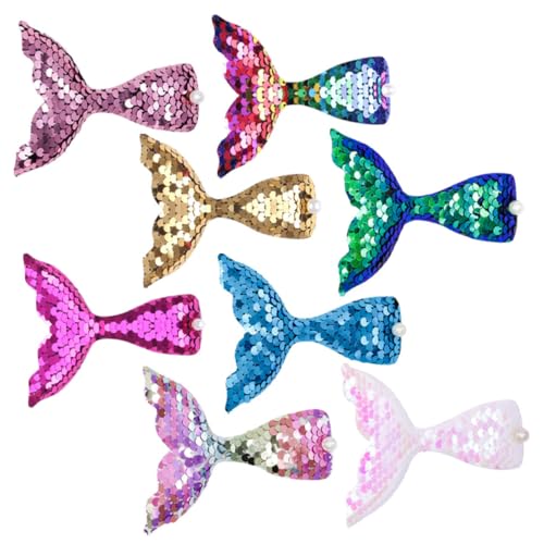 WEKADRIN 8 Stck Teiliges Bunte Meerjungfrau haarclips für Kleine Mädchen Niedliche Pailletten duckbilled haarklammern Langlebiger Haarschmuck für Geburtstag und Festtage von WEKADRIN