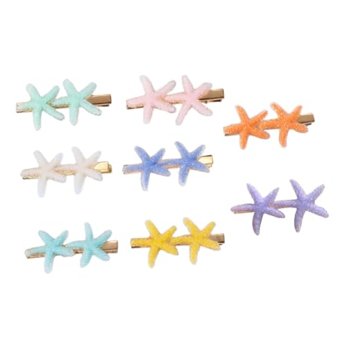 WEKADRIN 8 Stück Teiliges Meerjungfrau haarspangen mit Seestern design Bunte Haarklammern für Mädchen Niedliche Haarclips aus Langlebigem Material Vielseitig als Zufällige Farbe von WEKADRIN