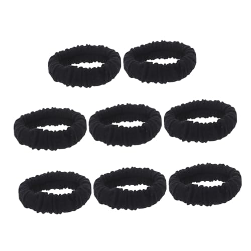 WEKADRIN 8 Stück Teiliges Schwarzes Samt scrunchies Nahtlose Elastische Haargummis für Damen und Mädchen Sanfte Schonende Haarbänder für Vielseitige Hochsteckfrisuren und von WEKADRIN
