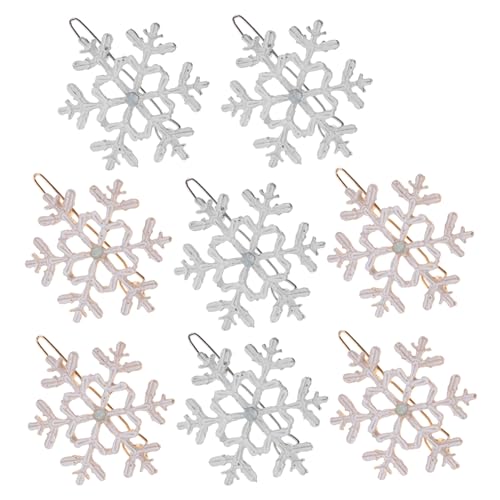 WEKADRIN 8 Stück Teiliges Weihnachts Haarspangen aus Langlebiger Legierung Schimmernde Schneeflocken Designs Festlicher Haarschmuck für Damen für Alltag Kostüme und Weihnachtsfeiern von WEKADRIN