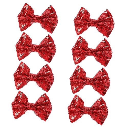 WEKADRIN 8stücke Haarschleifen Mit Pailletten Haarnadeln Schleifen Clips Haarspangen Für Mädchen Frauen Aus Strapazierfähigem Material Hautfreundlich Süßes Geschenk Zum Geburtstag Weihnacht von WEKADRIN