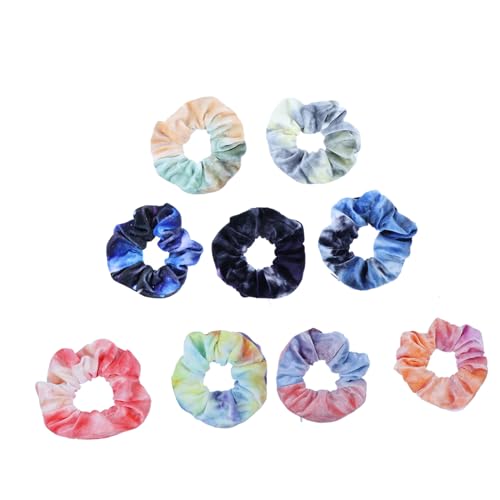 WEKADRIN 9 Stück Teiliges Elastische Samt Haargummis mit Verstecktem Reißverschluss Weiche Dehnbare Ponytail Holder für Damen und Mädchen Vielseitige Zopfbänder mit Tasche für Schlüssel von WEKADRIN