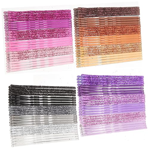WEKADRIN 96 Stück Teiliges Glitzer Haarspangen aus Robustem Metall Bunte Glänzende Bobby Pins in Gold und Schwarz Langlebig Wiederverwendbar für Flechtfrisuren und Haarschmuck bei Damen von WEKADRIN
