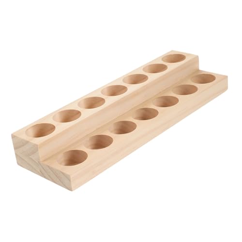 WEKADRIN Ätherisches Öl Organizer Holzbox mit Fächern Nagellack und Duftöl Halter Langlebiger Ätherischer Öl Aufbewahrungsständer für Zuhause und Salon von WEKADRIN