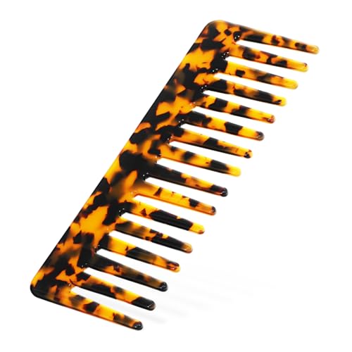WEKADRIN Antistatischer Haarkamm aus Hochwertigem Acetat Langlebiger Breitzinkiger Kamm für Damen und Herren Widerstandsfähig Stylisches Design zum Entwirren und Styling von Nassem und von WEKADRIN