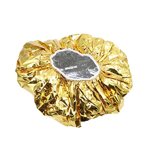 WEKADRIN Beheizte Kappe Haar-wärmekappe Aluminiumfolie 6 Stück Duschhaube für Damen Gefüttert von WEKADRIN