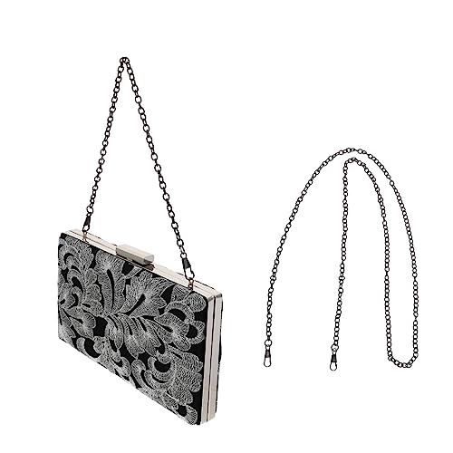 WEKADRIN Bestickte Abendtasche Damen Kompakte Party Clutch Mit Kette Kleine Abendtasche Für Dinner Und Tanzpartys Leicht Und Platzsparend von WEKADRIN
