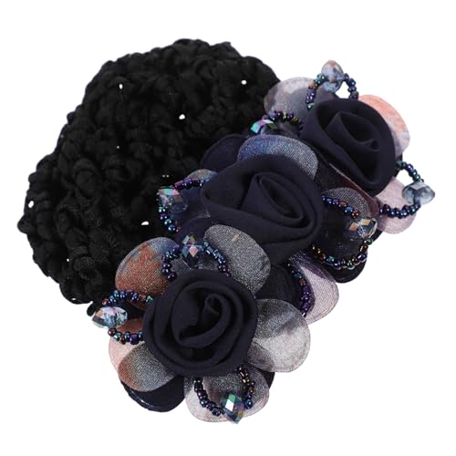 WEKADRIN Blumiges Haarnetz für Dutt Damen Elegant Leichter Haarknoten accessoire mit Netz für Hotelpersonal Ballett Krankenschwestern Stewards Geeignet von WEKADRIN