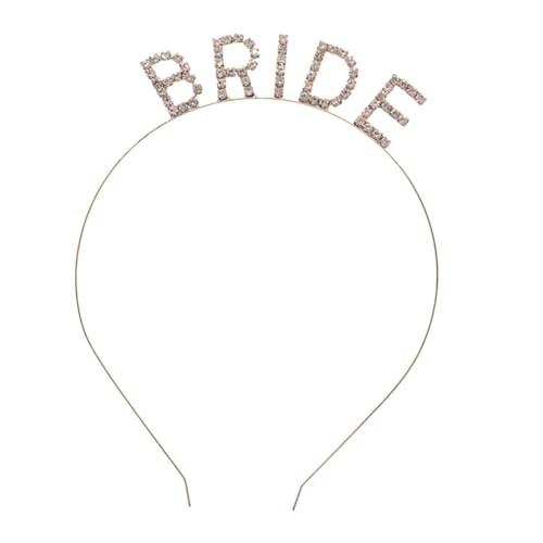 WEKADRIN Braut Haarreif Bride Buchstaben Kopfband Damen Hochzeit Accessoire Haarschmuck für Brautjungfern und Braut Party Schmuck Elegant Langlebig von WEKADRIN