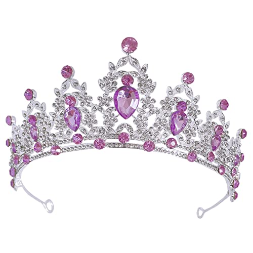 WEKADRIN Braut Haarschmuck Tiara Krone aus Wiederverwendbares Damen Diadem für Hochzeit Party und Festliche Anlässe Silber Design Stilvoll und von WEKADRIN