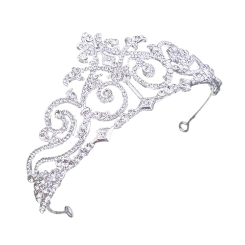 WEKADRIN Braut Tiara Strass Krone Retro Haarschmuck für Damen Hochzeitsfest Hochzeit Brautjungfern Accessoire Langlebig Komfortabel von WEKADRIN