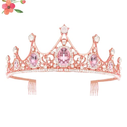 WEKADRIN Brautkrone mit Strass und Haarkamm Roségoldener Hochzeitsschmuck für Damen Festlicher Haarschmuck für Fotoshootings Partys und Besondere Anlässe WEKADRIN Brautkrone mit Strass und Haarkamm Roségoldener Hochzeitsschmuck für Damen Festlicher Haarschmuck für Fotoshootings Partys und Besondere Anlässe von WEKADRIN