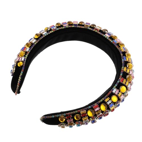 WEKADRIN Breites Vintage Strass haarband mit Funkelnden Perlenbesatz Modisches Haarschmuck accessoire für Damen und Mädchen Geeignet für Hochzeit Party und Alltag Eleganter Schmuck für von WEKADRIN