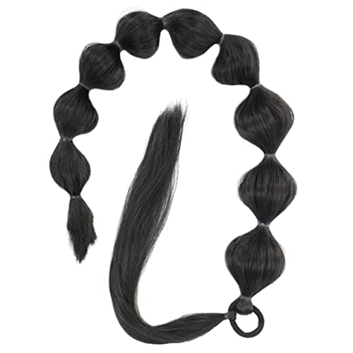 WEKADRIN Bubble Ponytail Extension Natürlich Wirkende Nahtlose Kunsthaar Extensions mit Gummiband Voluminöses Styling für Frauen und Mädchen Hitzebeständig und Weich von WEKADRIN