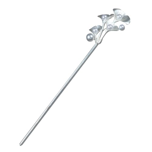WEKADRIN Chinesische Haarnadel Silber Retro Haarstab Blumenmotiv Eleganter Haarschmuck für Frauen und Mädchen Klassisches Design für Hochzeit Geburtstag Valentinstag von WEKADRIN